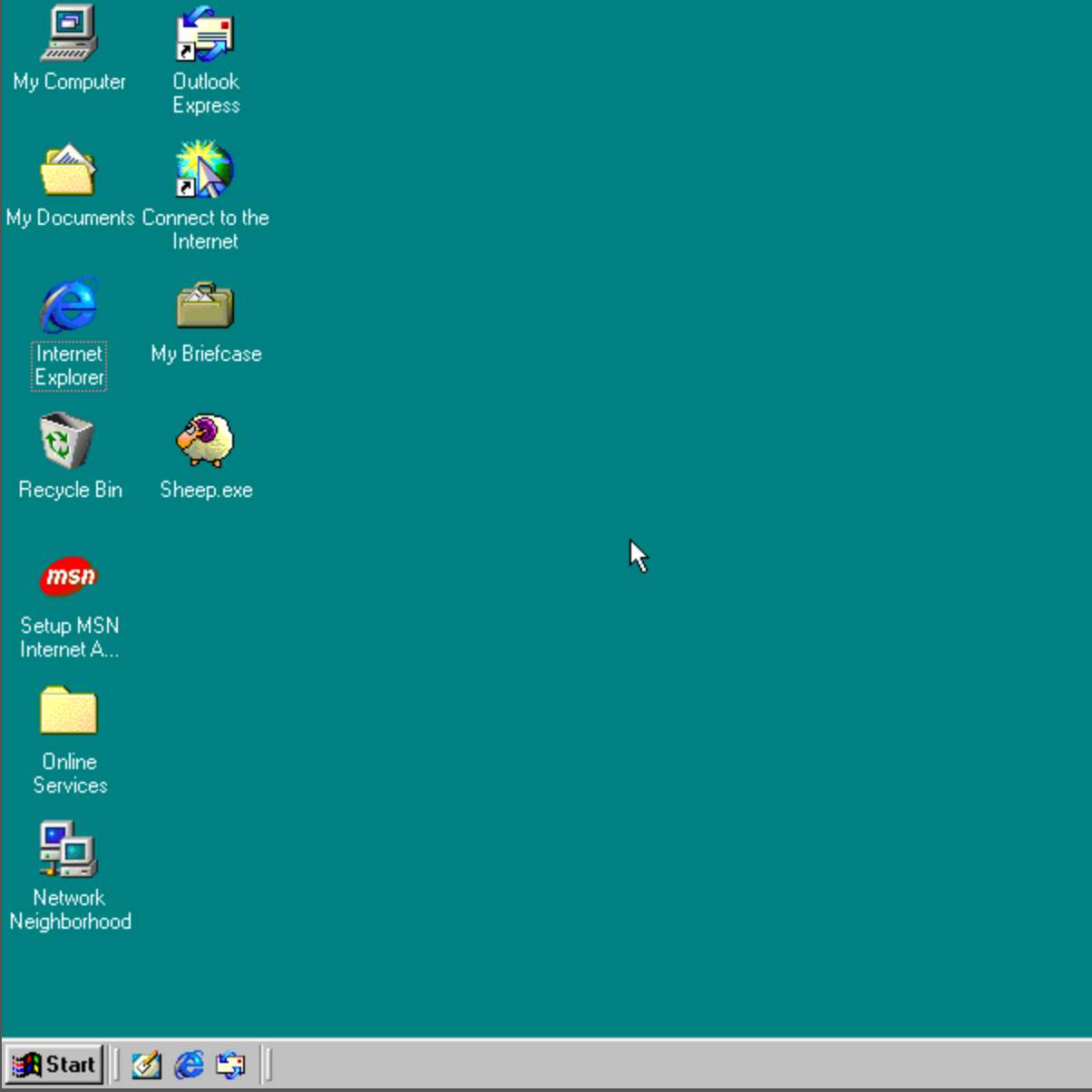 Virtual Windows 98 site Hunt