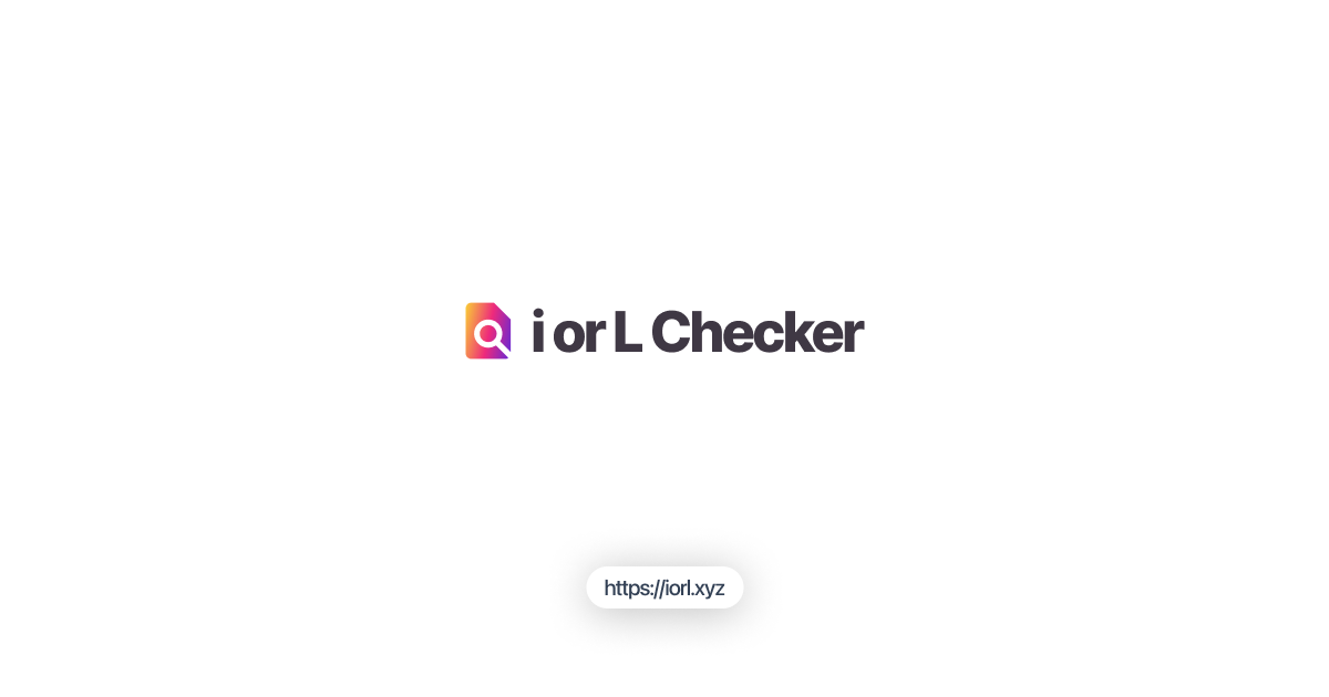 I or l checker website hunt