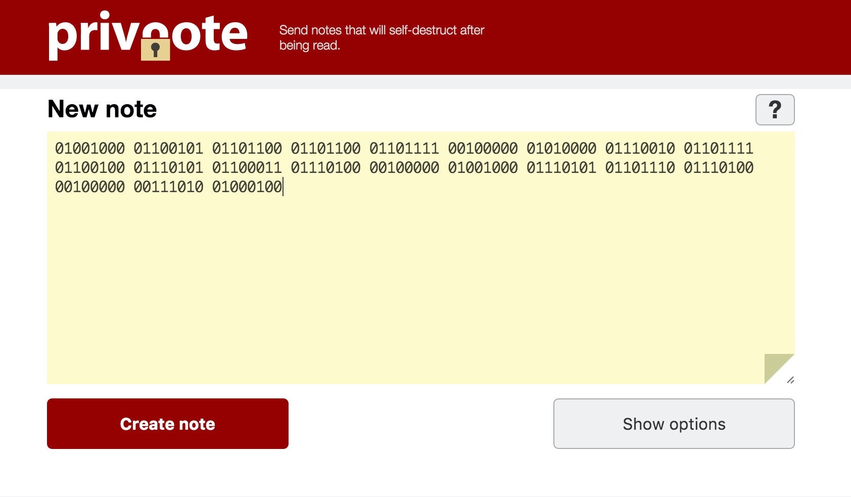 Privnote Website Hunt